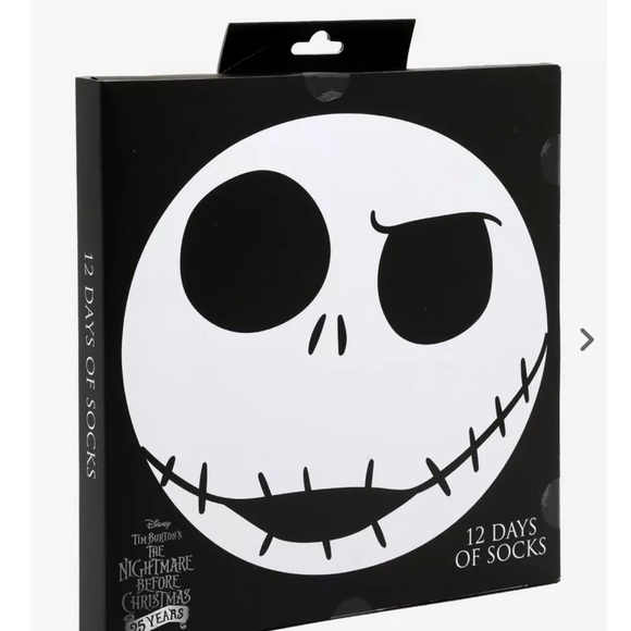 Disney Accessories New Nightmare Before Christmas 2 Days Of Socks Nightmare Before Christmas Socks Advent Calendar